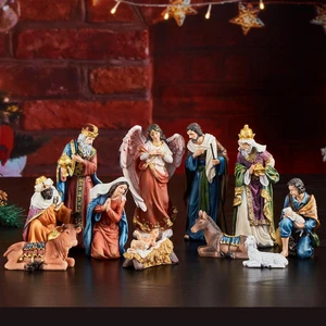 Weihnachtskrippen für Weihnachten Innen 5,9 cm hoch Set 13 Teile Krippe - Bild 1 von 6