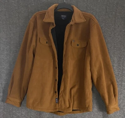 Smith's Workwear куртка мужская 2XL коричневый флис с подкладкой пуговицы шерпа рубашка пальто - Изображение 1 из 4