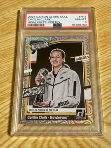 2024 Panini Caitlin Clark Collection Highlights #H13 Vortex /399 RC PSA 8 - Picture 1 of 2