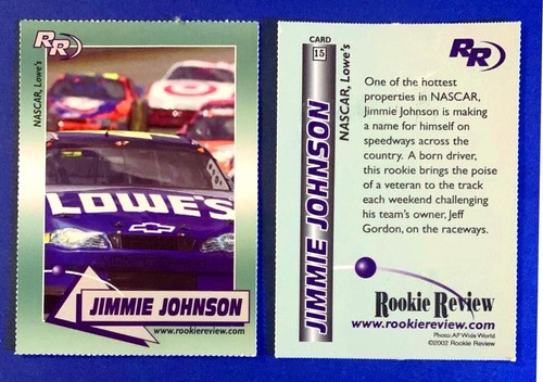 JIMMIE JOHNSON - NASCAR Lowe's Racing 2002 Rookie Review Magazine RC ...
