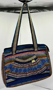 Pinzón Bolso Mexicano Tejido Bolso de Mano Hobo Festival Arte Étnico Hippie Tribal - Imagen 1 de 14