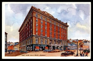 Vintage Postkarte Mobile, Alabama - Hotel Battle House Kunst, verschickt 1957 - Bild 1 von 2