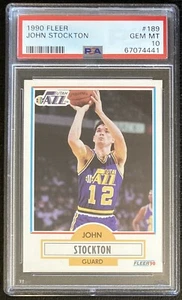 1990 Fleer John Stockton #189 PSA 10 - Bild 1 von 2