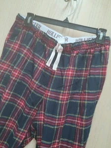 Men's Hollister Logo Waist Comfy Jogger Drawstring Pajama Pants Size Large - Picture 1 of 10