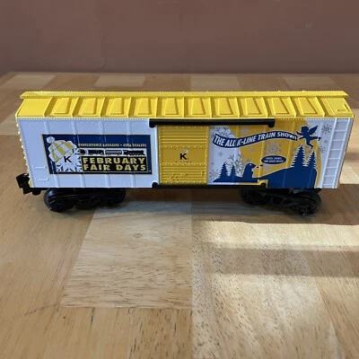 K-Line O Scale Feburary Fair Days Train Box Car Yellow - VGC - Image 1 of 4