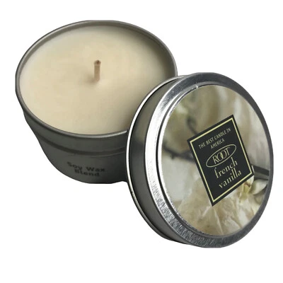 Root Tin Candle 4 Ounce Soy Wax Blend French Vanilla - Image 1 of 3