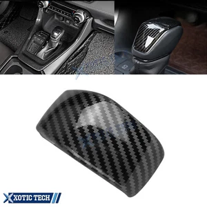 Carbon Fiber Style Interior Gear Shift Knob Cover Trim For Toyota RAV4 2019-2025 - Foto 1 di 11