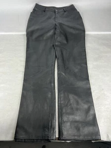 Pantalones Vakko Mujer Talla 10 Cuero Negro De Colección Y2K Goth Rock Motocicleta - Imagen 1 de 8
