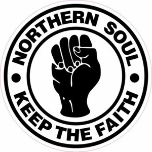 Wall Plaque Northern Soul 25cm Laminated Keep Faith Wigan Casino clock face sign - Imagen 1 de 17