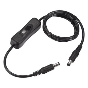 DC-Kabel mit EIN/AUS 5,5mm x 2,1mm DC-Stecker auf Stecker Verlängerungskabel 2 m - Bild 1 von 5