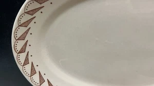 Vintage Wallace Desert Ware hellbraun abstraktes Muster 12-1/2 Zoll Platte - Restaurant - Bild 1 von 8