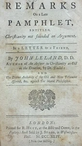 1744 - 1753; 5 Tract Sammelband: Leland, Hervey, & Whalley on Lord Bolingbroke - Picture 1 of 19