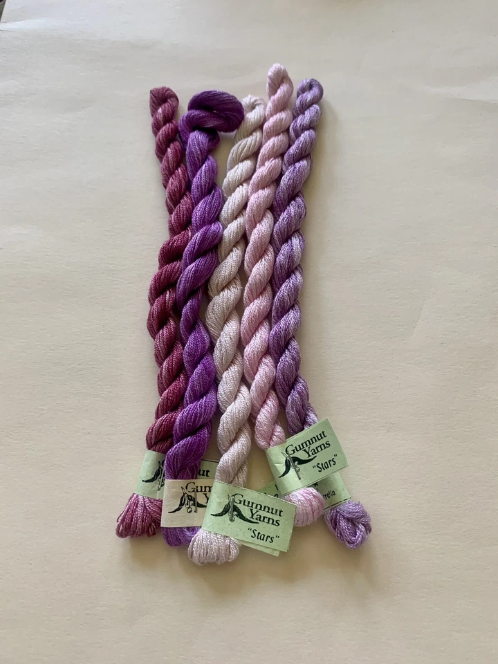 100% Silk Gumnut STARS Hand-dyed  8 m/1 skein; 12 Ply; Various YOU CHOOSE Aust - Image 1 of 1