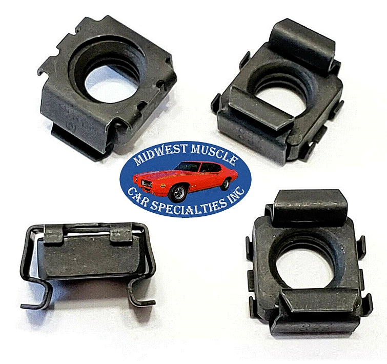 Ford 3/8-16 Carrocería Guardabarros Puerta Maletero Radiador Soporte Tuerca Jaula Cuadrada 4 piezas TQ Foto 1 de 4