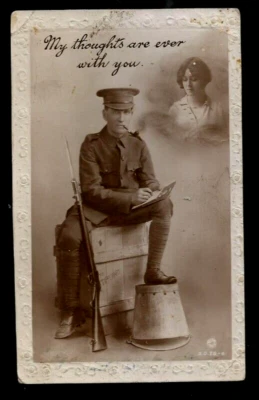 EGIPTO MILITAR PRIMERA GUERRA MUNDIAL POSTAL DE UN OFICIAL BRITÁNICO ESCRIBIR UNA CARTA PARA SU ESPOSA Foto 1 de 2