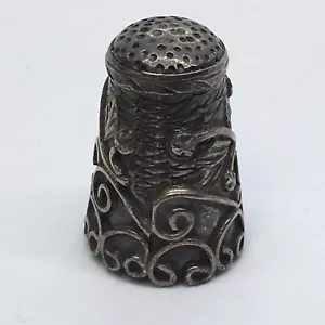 Antique Sterling Silver Thimble 1920s ICUAL Mexico - Picture 1 of 6