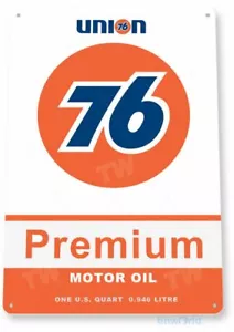 UNION 76 PREMIUM 11 X 8 TIN SIGN AUTO AUTOMOBILE MECHANIC ADVERTISEMENT - Picture 1 of 1