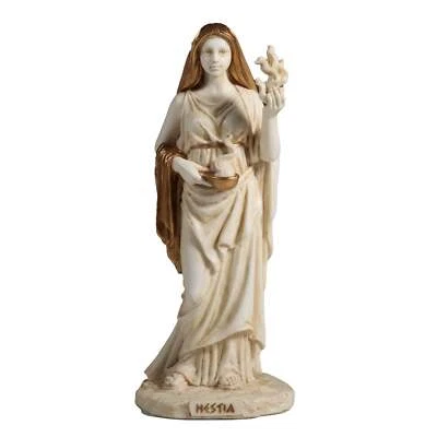 Estatua blanca veronesa de la diosa griega del hogar y el hogar de Hestia 16 cm Foto 1 de 4
