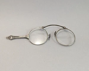 Vintage Sterling Silber Brille mit Etui und Putztuch  - Bild 1 von 9