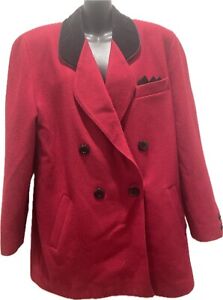 Vintage Sophia Of Melbourne Vintage 90s Wool Mix Red Jacket Blazer Coat Size 12
