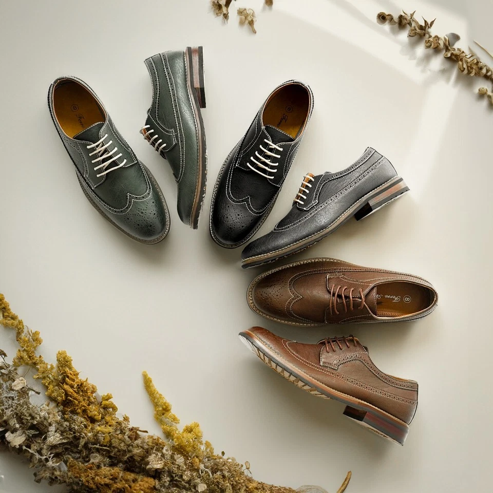 Ferro Aldo PHILLIP Men's Brogue Classic Wingtip Casual Formal Business Oxfords - Image 1 of 1