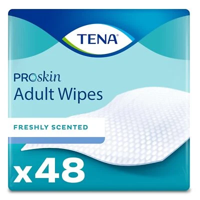 Tena ProSkin Ultra Adult Pre-moistened Wipes With Aloe, 7.9" x 12.5" ✅✅✅ Foto 1 de 4
