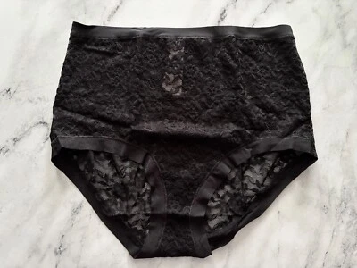 Victoria's Secret Nwt No Show High Waist Lace Black Brief Panty Large L - Image 1 of 4