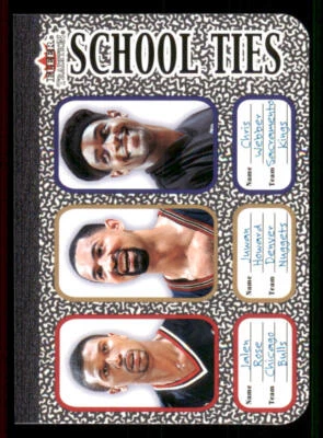 2002-03 Fleer Tradition School Ties #8 Jalen Rose/Juwan Howard/Chris Webber - Image 1 of 2