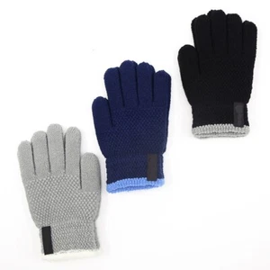 6-10 Years Old Kids Thick Knitted Warm Winter Gloves Children Stretch Mittens - Picture 1 of 13