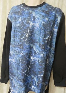 ELWOOD SWEATSHIRT MARBLE LONG SLEEVE Sublimated BLUE NEW MLXl - Picture 1 of 3