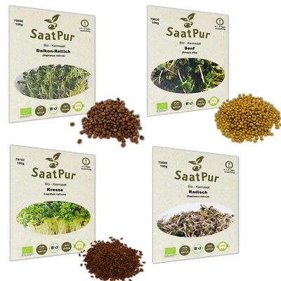 400g Bio Keimsaat für Sprossen Set Diabolo Mix Keimsprossen Set Microgreens TOP - Bild 1 von 4