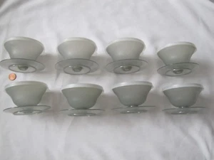 8 De Colección Tupperware 754 755 Pudín Helado Sherbet Gelatina Gris Ahumado con Tapas 733 - Imagen 1 de 5
