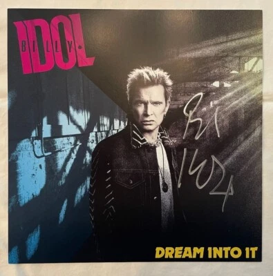 Billy Idol - Dream Into It (Black Vinyl) Insert autographed by Billy Idol - Image 1 of 4