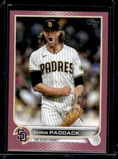2022 Topps Chris Paddack  /50 SP Mother's Day Hot Pink #593 San Diego Padres