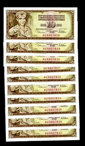 Jugoslawien 10 Dinar 1968 P-82 Stempelglanz x 10 - Bild 1 von 2