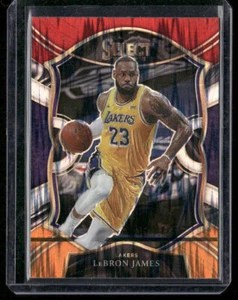 2020-21 - Concourse Red White Green Cracked Ice Prizm #23 LeBron James - Picture 1 of 2
