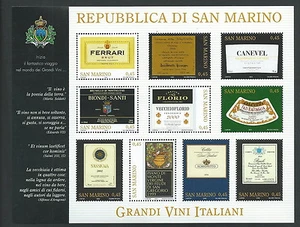 2005 SAN MARINO FOGLIETTO GRANDI VINI ITALIANI MNH ** - ED - Imagen 1 de 1