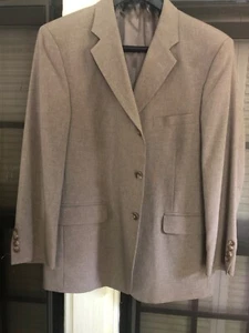 NWOT J. FERRAR MEN'S JACKET SZ 42S  LIGHT BROWN-NON IRON POLYESTER - Picture 1 of 10