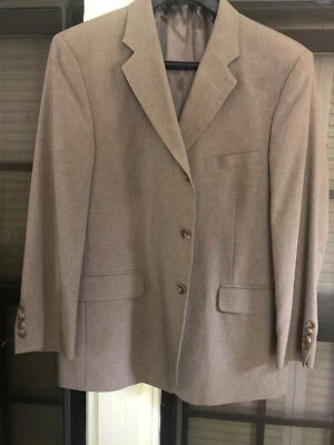 NWOT J. FERRAR MEN'S JACKET SZ 42S  LIGHT BROWN-NON IRON POLYESTER - Image 1 of 4