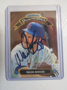 Tarjeta firmada autografiada 1991 Donruss Diamond Kings WADE BOGGS #DK-9 Boston Red S - Imagen 1 de 1