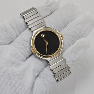 Vintage Movado Museum 31mm St. Steel Men’s Wrist Watch New Battery 87-41-883 - Picture 1 of 12
