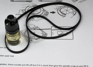 Onkyo CP 1015, CP 1010, CP 1011F, CP 1012F, Turntable belt, Spindle Oil, Kit, ## - Picture 1 of 5