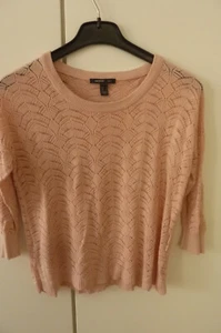 Jersey punto fino mango XS / S rosa 3/4 brazo jersey punto picado talla 34 polvo - Imagen 1 de 4
