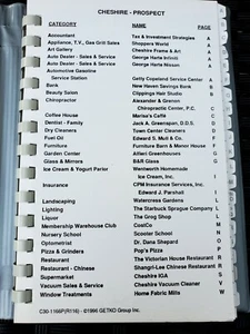 Vtg 90s Cheshire Prospect Connecticut CT Phone Address Town Business Book 1996 - Picture 1 of 10
