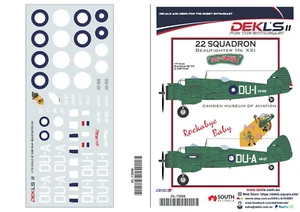 1/72 Decals-RAAF- 22 Squadron Beaufighter XXI DEK L's II - Bild 1 von 4