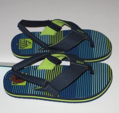 Sandalias Reef Little Toddler Boys 8 Little Uni Chanclas Niños Rayas Azules Foto 1 de 2