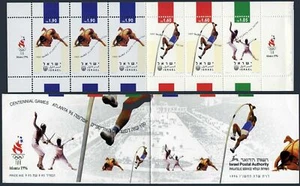 Israel 1279a booklet,MNH.Mi 1362-64 MH. Olympics Atlanta-1996.Fencing,Pole vault - Picture 1 of 1