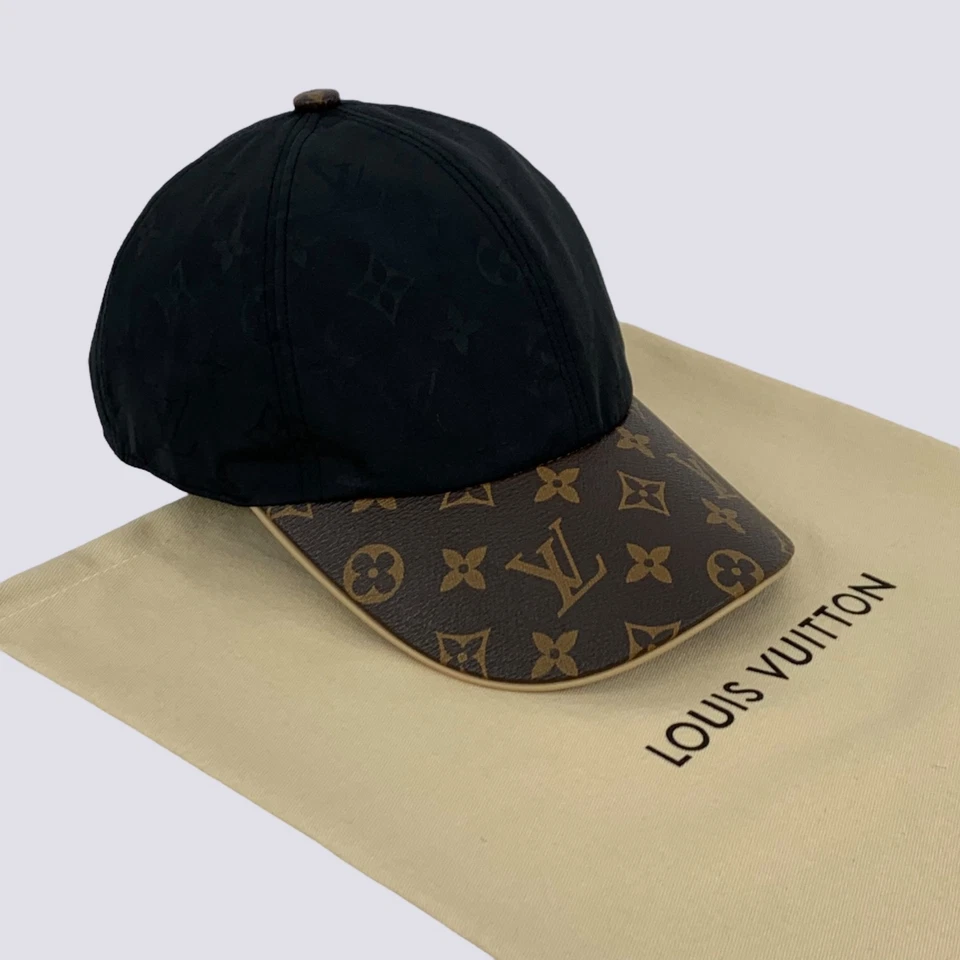 Louis Vuitton LV Monograma Prepárate Nylon Gorra de Béisbol Sombrero Negro Talla M Foto 1 de 4