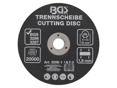 BGS TECHNIC Trennscheibe 3286-1, 75x1,8x9,7 mm