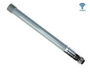 Antena Fibra Vidrio 410-450MHz 20cm 5dBi 1.5(SWR) IP67 N-J Conector - Imagen 1 de 5